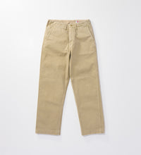画像をギャラリービューアに読み込む, CHINO TROUSERS Beige sulfur dyed