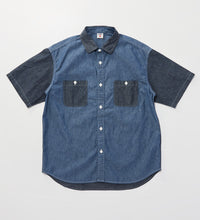 Load image into Gallery viewer, WORK SHIRTS S/S Chambray 2tone