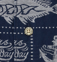 Cargar imagen en el visor de la galería, EDWIN x reyn spooner camisa cuello abierto azul marino