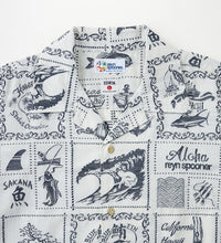 Carica l'immagine nel visualizzatore di Gallery, EDWIN x reyn spooner camicia con collo aperto bianco