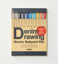 Load image into Gallery viewer, DENIM DRAWING 10color Ballpoint Pen