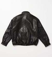 Carica l'immagine nel visualizzatore di Gallery, Zip Up in pelle JKT nero