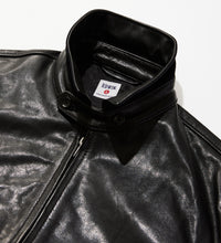Carica l'immagine nel visualizzatore di Gallery, Zip Up in pelle JKT nero