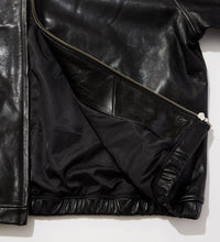 Carica l'immagine nel visualizzatore di Gallery, Zip Up in pelle JKT nero