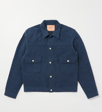 Load image into Gallery viewer, COTTONLINEN JACKET Navy
