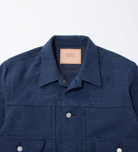 Load image into Gallery viewer, COTTONLINEN JACKET Navy
