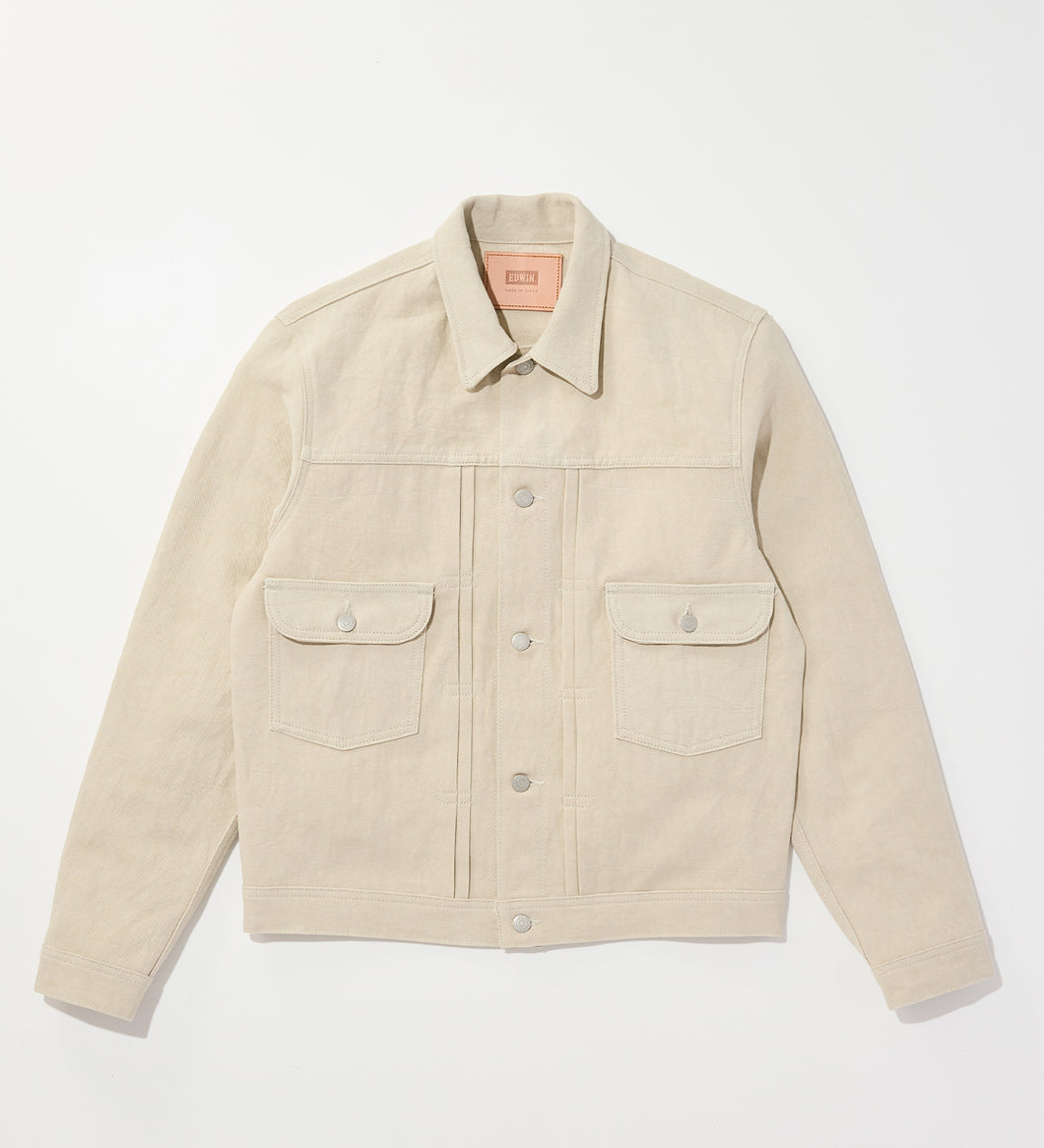 COTTON LINEN JACKET Ecru