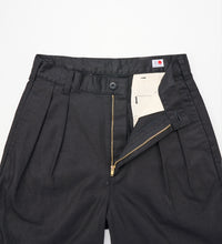 Load image into Gallery viewer, 2TUCK TROUSERS Twill Black

