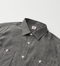 Load image into Gallery viewer, WORK SHIRTS Black Chambray
