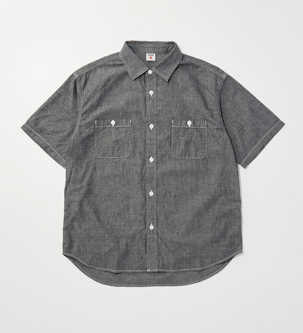 WORK SHIRTS S/S Black Chambray