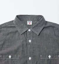 Load image into Gallery viewer, WORK SHIRTS S/S Black Chambray
