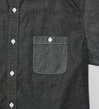 将图片加载到图库查看器，WORK SHIRTS S/S Black Chambray 2tone
