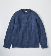 COTTON ROLL NECK KNIT Blue