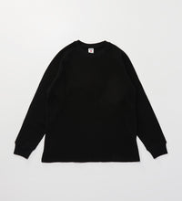 画像をギャラリービューアに読み込む, HEAVY WAFFLE TEE L/S Black
