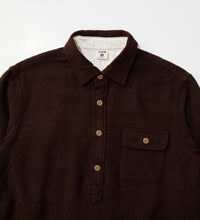 画像をギャラリービューアに読み込む, [Coming soon]PULLOVER WORK SHIRT Brown
