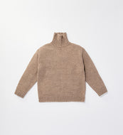 [Coming soon]TURTLE NECK KNIT Light Brown
