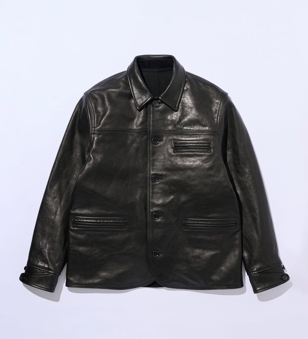 LEATHER CAR COAT
