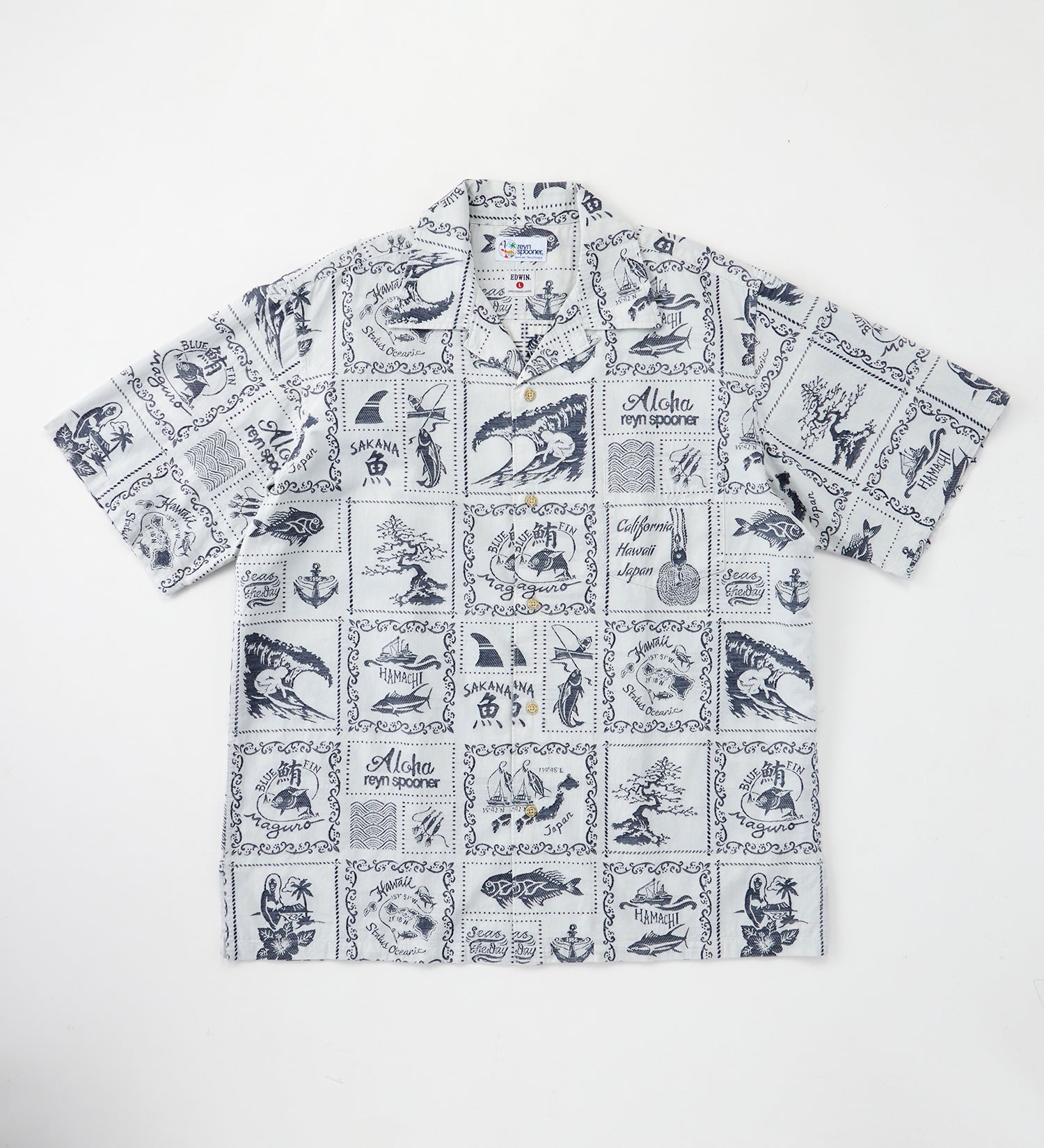 EDWIN×reyn spooner open collar shirt white – EDWIN CONCEPT SHOP