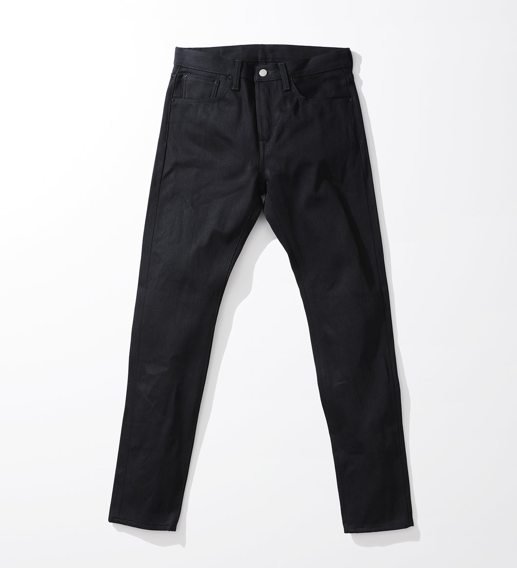 SLIM TAPERED Black Unwashed [Length 30 inch]