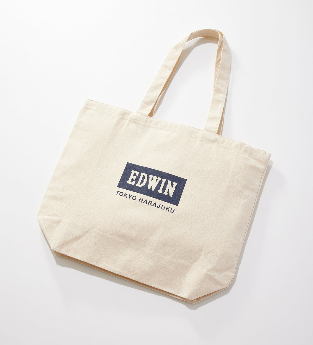 EDWIN Logo Tote Bag Azul