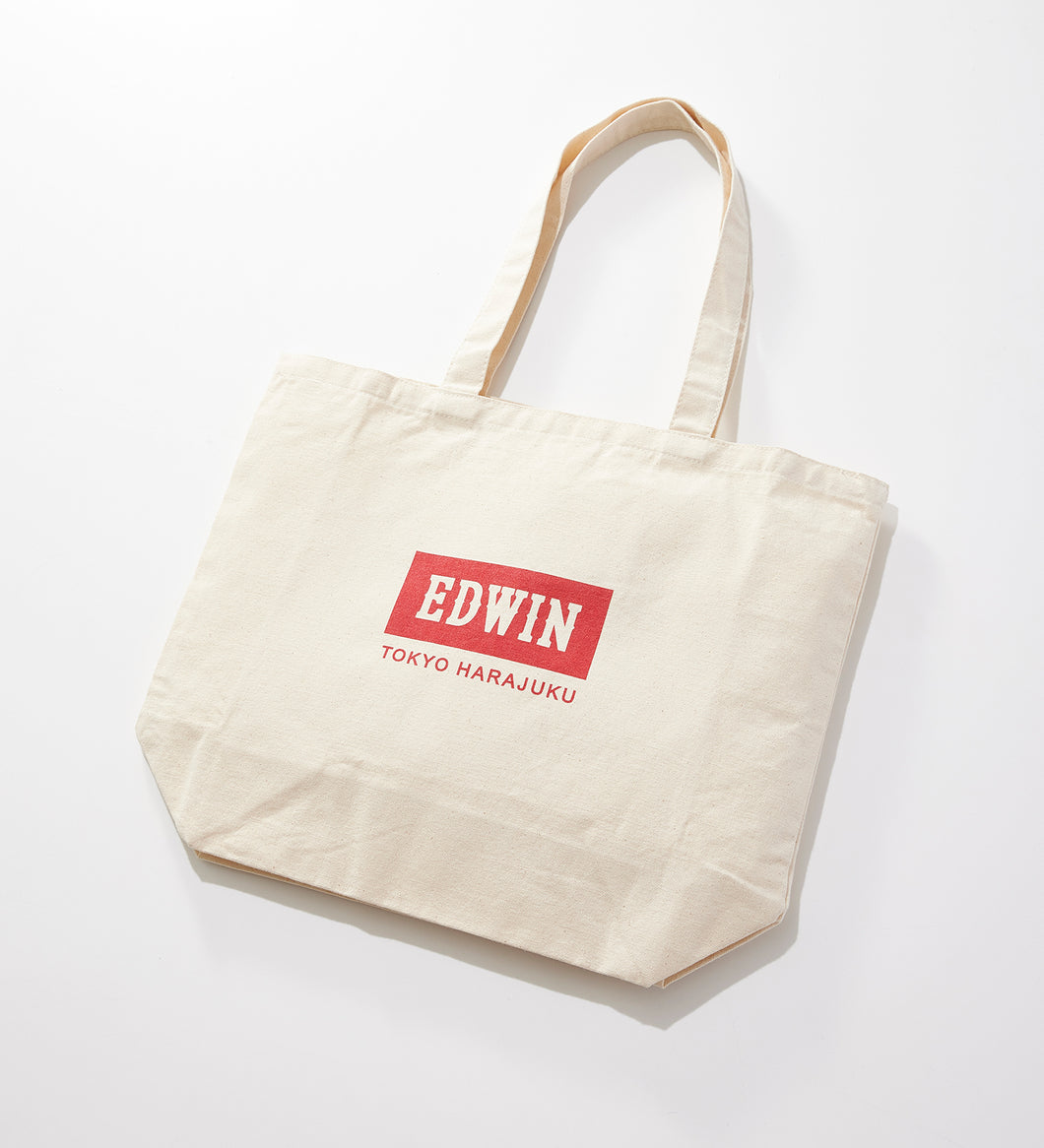 EDWIN Logo Tote Bag Rouge