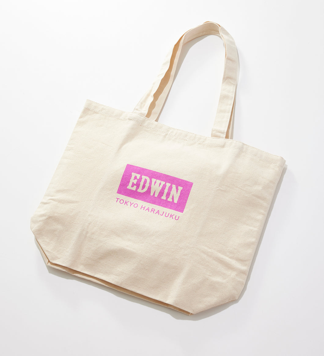 粉红色EDWIN标志手提袋