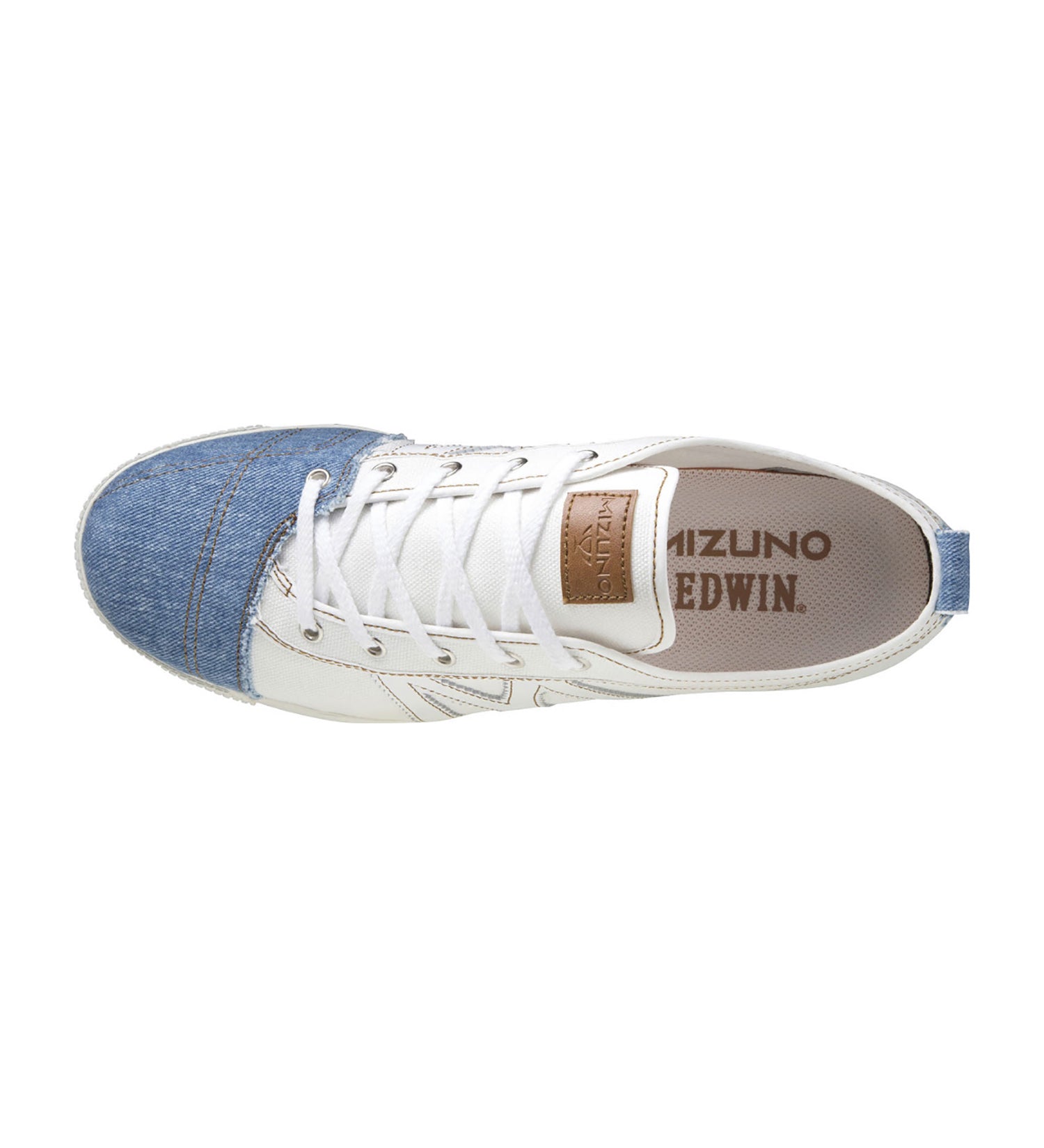 MIZUNO X EDWIN SCHOOL TRAINER WHITE × BLUE – EDWIN CONCEPT SHOP MIZUNO X EDWIN SCHOOL TRAINER WHITE × BLUE – EDWIN CONCEPT SHOP